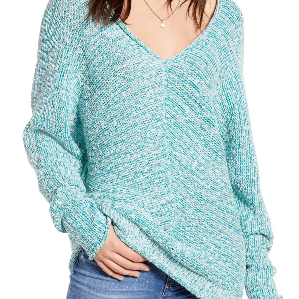 Free People NWT Bright Lights V-Neck Sweater M